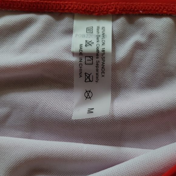 High Waisted Rouche Red Bikiny Swim Bottom - Medium - NWOT - Picture 7 of 9